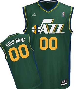 Men & Youth Customized Utah Jazz Green Jersey->customized nba jersey->Custom Jersey
